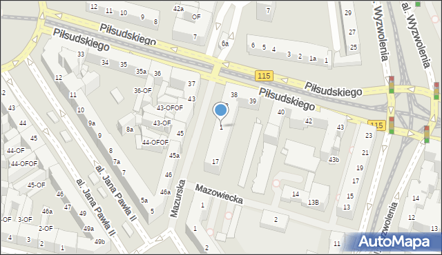 Szczecin, Mazurska, 1, mapa Szczecina