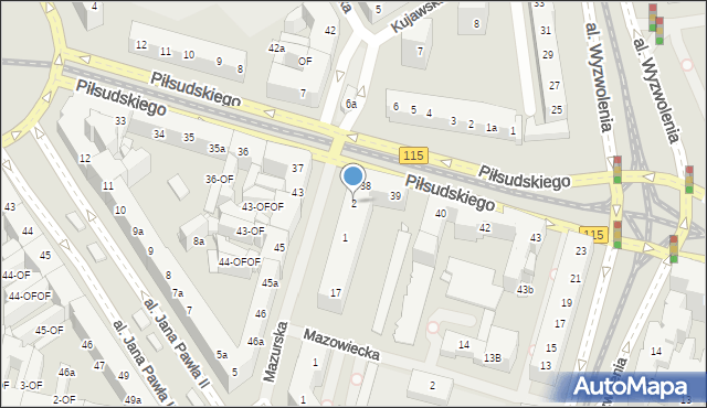 Szczecin, Mazurska, 2, mapa Szczecina