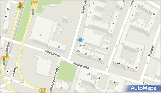 Szczecin, Małopolska, 46b, mapa Szczecina