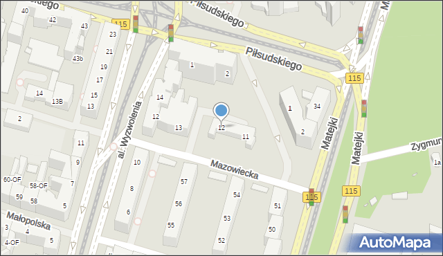 Szczecin, Mazowiecka, 12, mapa Szczecina