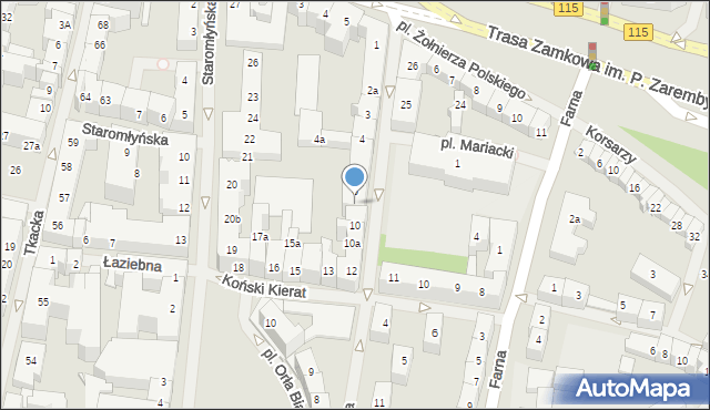 Szczecin, Mariacka, 8, mapa Szczecina