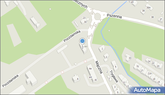 Szczecin, Mączna, 2, mapa Szczecina