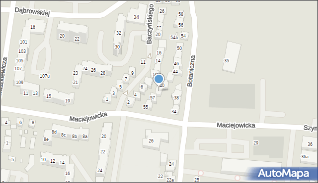 Szczecin, Maciejowicka, 59, mapa Szczecina