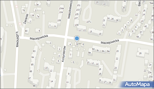 Szczecin, Maciejowicka, 6, mapa Szczecina