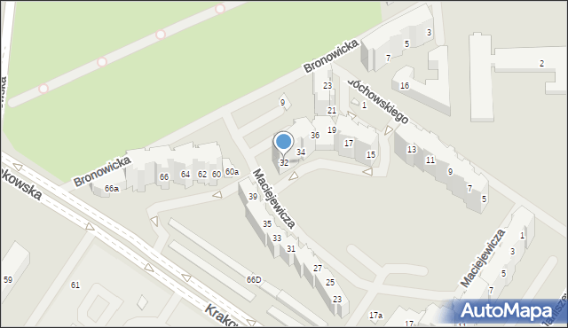 Szczecin, Maciejewicza Konstantego, 32, mapa Szczecina