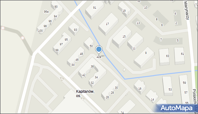 Szczecin, Maczka Stanisława, gen., 42a, mapa Szczecina