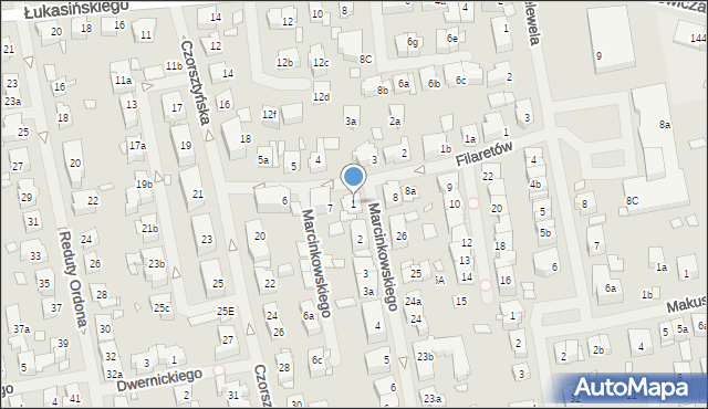 Szczecin, Marcinkowskiego Karola, 1, mapa Szczecina