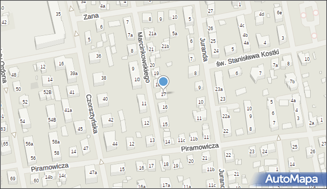 Szczecin, Marcinkowskiego Karola, 17, mapa Szczecina