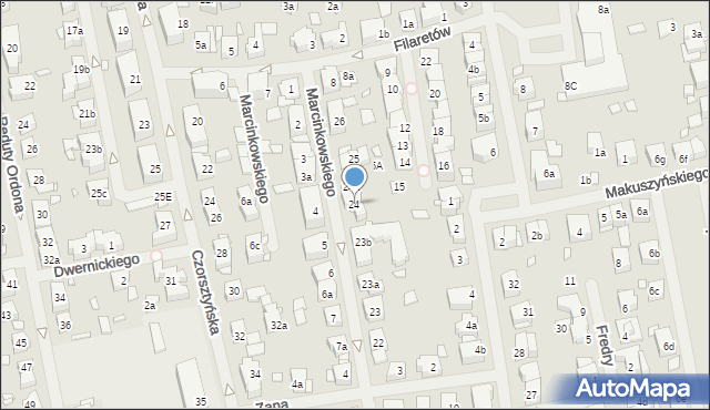 Szczecin, Marcinkowskiego Karola, 24, mapa Szczecina