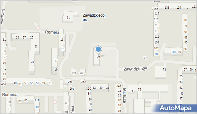Szczecin, Marlicza Krzysztofa, prof., 26, mapa Szczecina