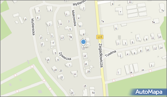 Szczecin, Makowska, 12, mapa Szczecina