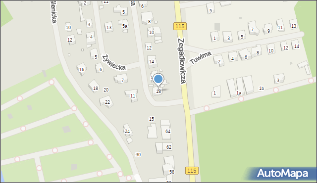 Szczecin, Makowska, 18, mapa Szczecina