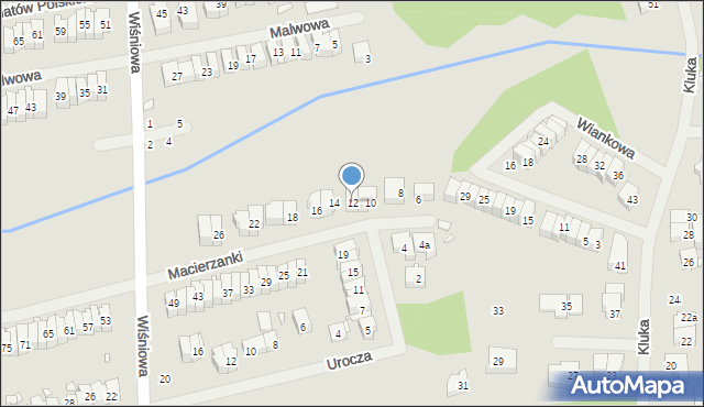 Szczecin, Macierzanki, 12, mapa Szczecina