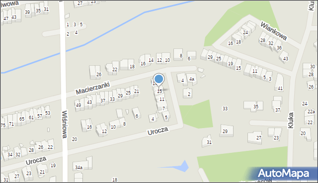 Szczecin, Macierzanki, 15, mapa Szczecina