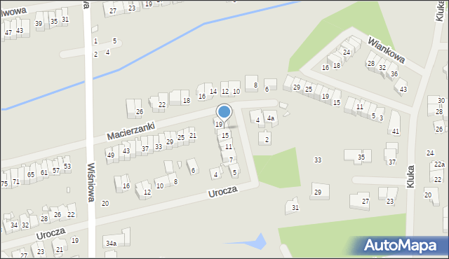 Szczecin, Macierzanki, 17, mapa Szczecina