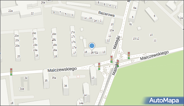 Szczecin, Malczewskiego Jacka, 15, mapa Szczecina