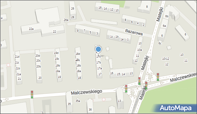 Szczecin, Malczewskiego Jacka, 17c, mapa Szczecina
