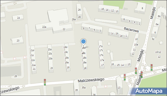 Szczecin, Malczewskiego Jacka, 18d, mapa Szczecina