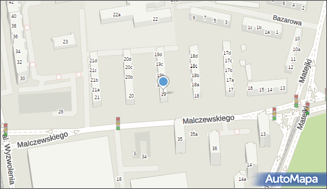 Szczecin, Malczewskiego Jacka, 19, mapa Szczecina