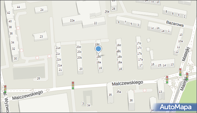 Szczecin, Malczewskiego Jacka, 19b, mapa Szczecina