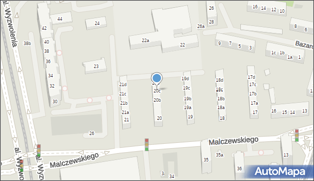 Szczecin, Malczewskiego Jacka, 20c, mapa Szczecina