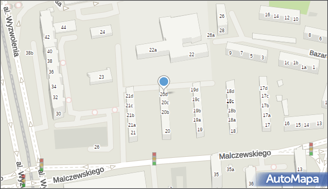 Szczecin, Malczewskiego Jacka, 20d, mapa Szczecina