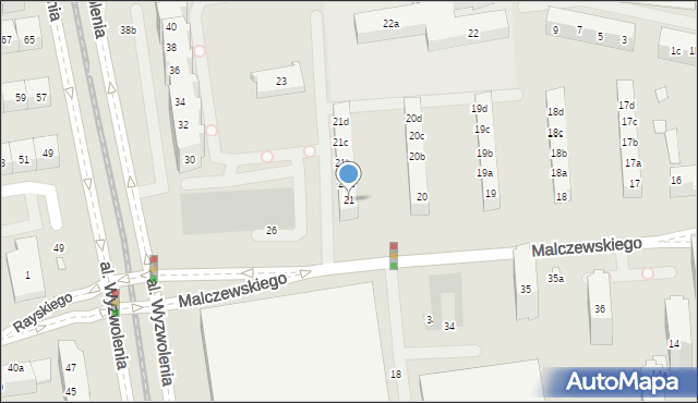 Szczecin, Malczewskiego Jacka, 21, mapa Szczecina