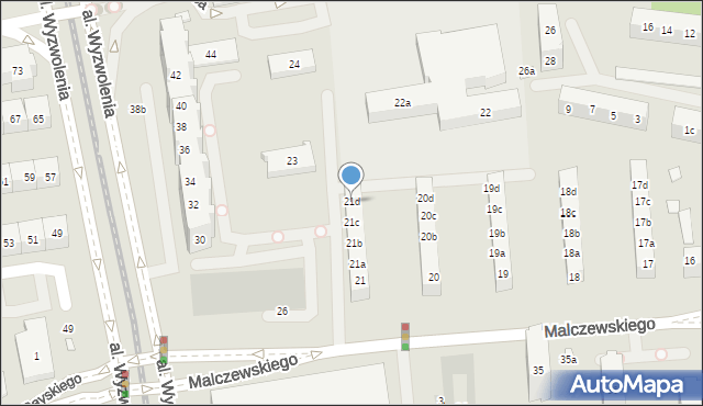 Szczecin, Malczewskiego Jacka, 21d, mapa Szczecina