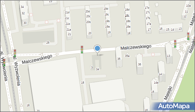 Szczecin, Malczewskiego Jacka, 34, mapa Szczecina