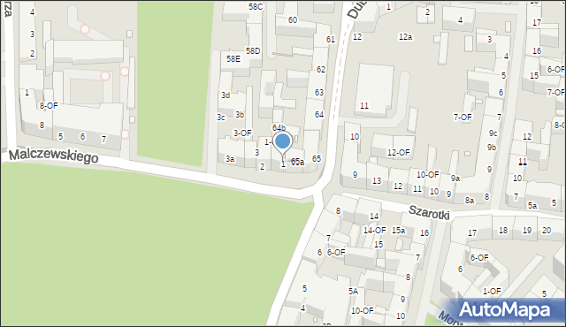 Szczecin, Malczewskiego Jacka, 1, mapa Szczecina