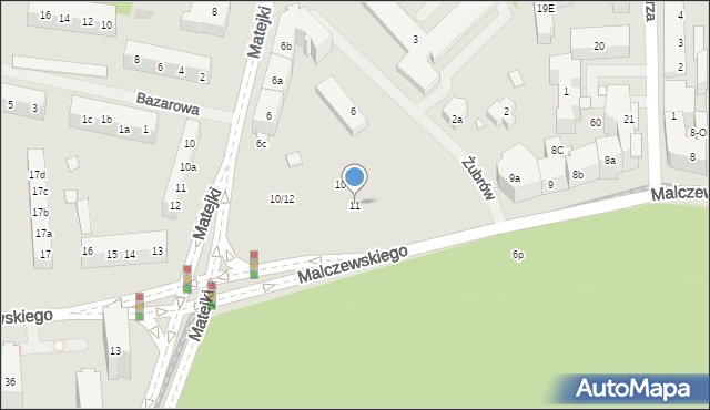 Szczecin, Malczewskiego Jacka, 11, mapa Szczecina