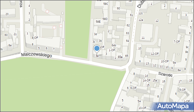 Szczecin, Malczewskiego Jacka, 3a, mapa Szczecina