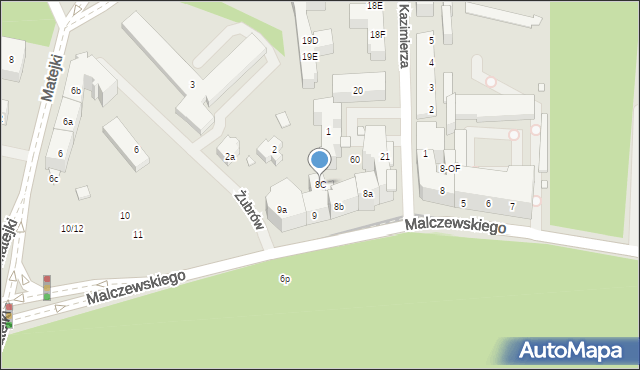 Szczecin, Malczewskiego Jacka, 8C, mapa Szczecina