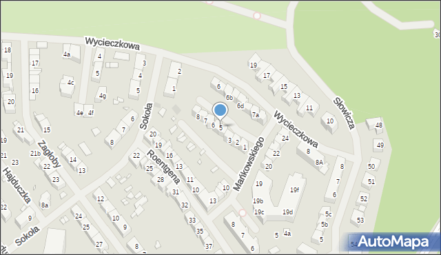 Szczecin, Mańkowskiego Alfonsa, ks., 5, mapa Szczecina