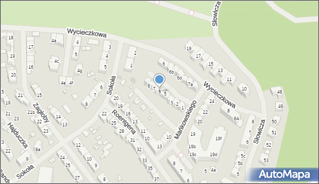 Szczecin, Mańkowskiego Alfonsa, ks., 6, mapa Szczecina
