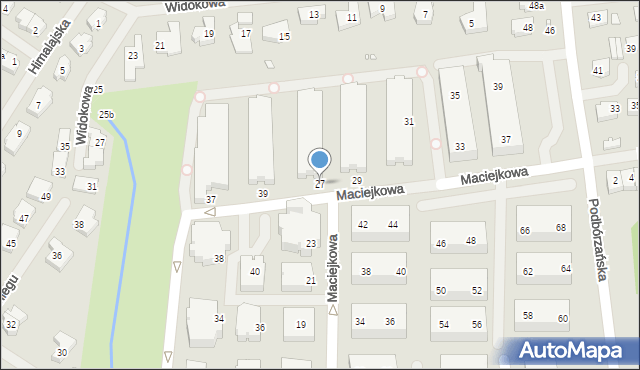 Szczecin, Maciejkowa, 27, mapa Szczecina