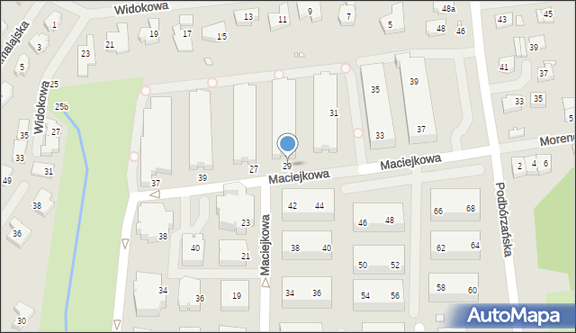 Szczecin, Maciejkowa, 29, mapa Szczecina