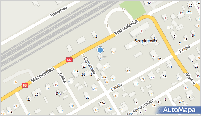 Szepietowo, Mazowiecka, 7, mapa Szepietowo