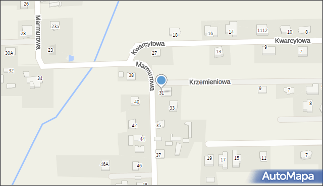 Szewce, Marmurowa, 31, mapa Szewce