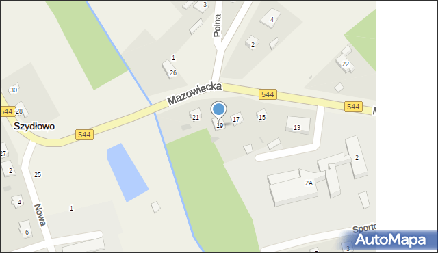 Szydłowo, Mazowiecka, 19, mapa Szydłowo