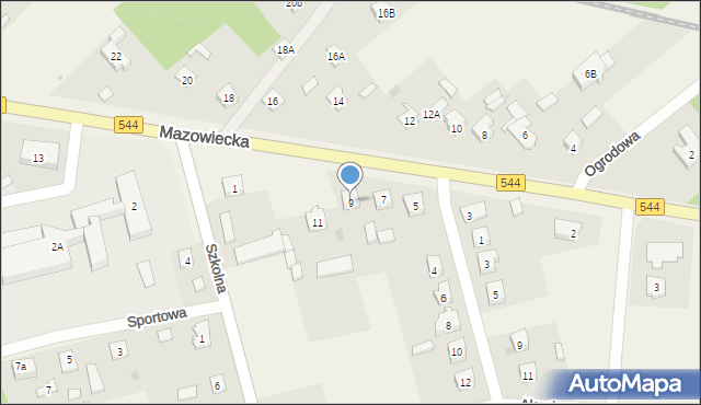 Szydłowo, Mazowiecka, 9, mapa Szydłowo