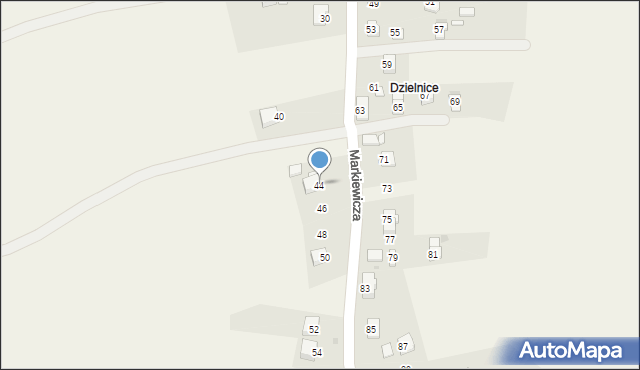 Targowiska, Markiewicza Bronisława, bł. ks., 44, mapa Targowiska