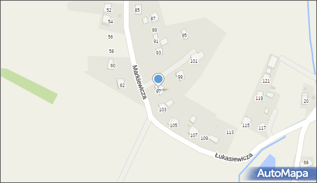 Targowiska, Markiewicza Bronisława, bł. ks., 97, mapa Targowiska