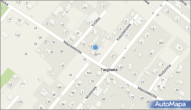 Targówka, Mazowiecka, 25, mapa Targówka