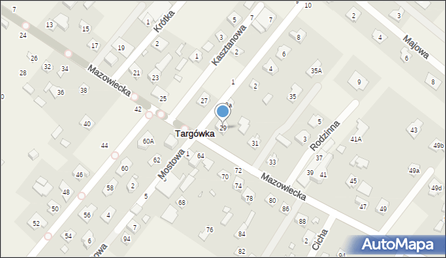 Targówka, Mazowiecka, 29, mapa Targówka