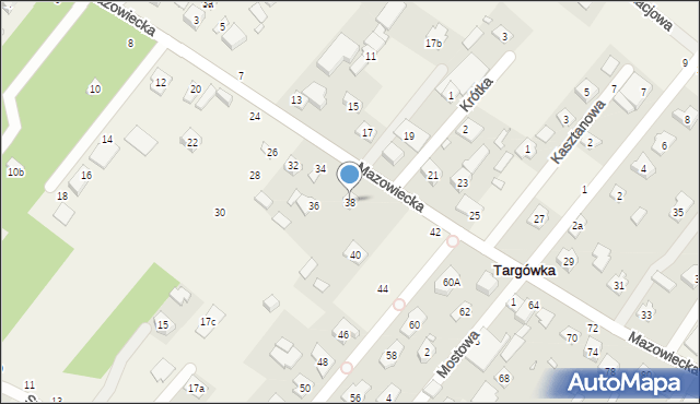 Targówka, Mazowiecka, 38, mapa Targówka