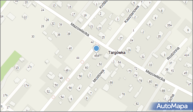 Targówka, Mazowiecka, 60A, mapa Targówka