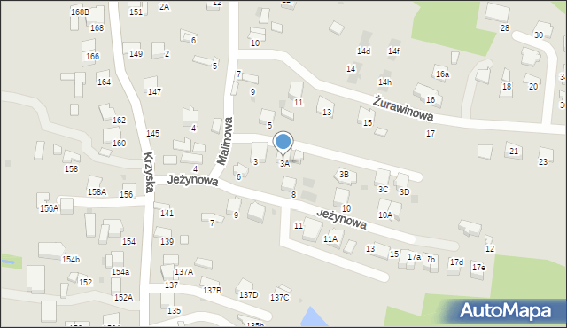 Tarnów, Malinowa, 3A, mapa Tarnów