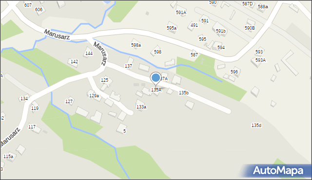 Tarnów, Marusarz Heleny, 135A, mapa Tarnów