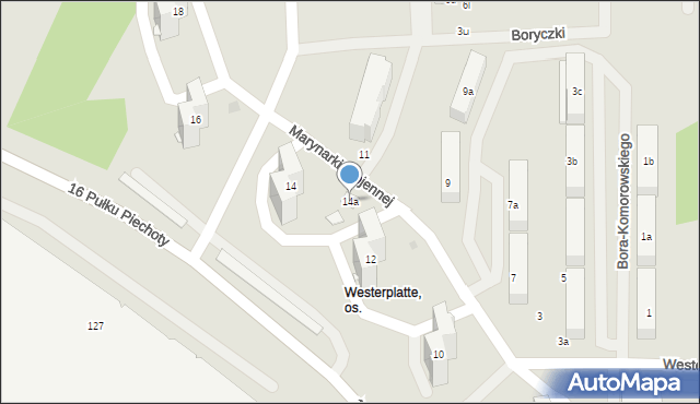 Tarnów, Marynarki Wojennej, 14a, mapa Tarnów